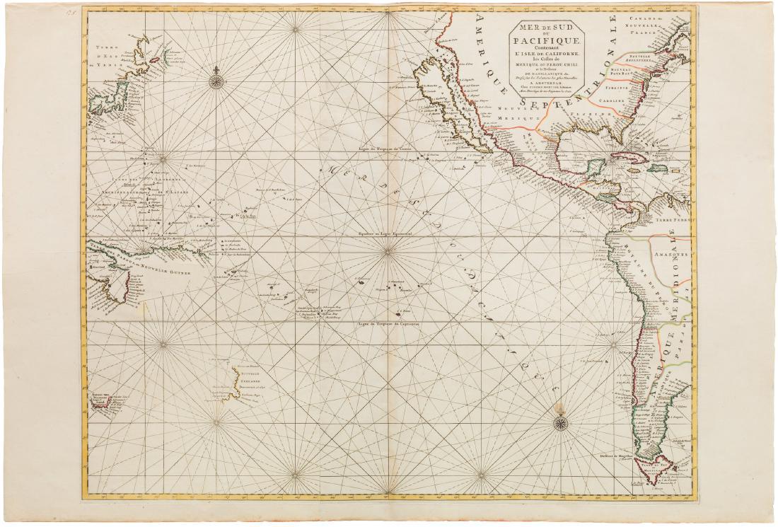 1700 Pacific sea chart with Island of California and (1 of 1)