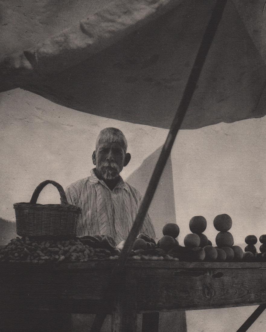 ANTON BRUEHL - Peanuts & Oranges, Mexico City: Artist: ANTON BRUEHL Print Title: Peanuts and Oranges, Mexico City Medium: Collotype Printing Date: 1933 Printer: USA Limited Edition of 1000, unnumbered copy Image Size: 7.25 x 9.25 inches Uncoated f