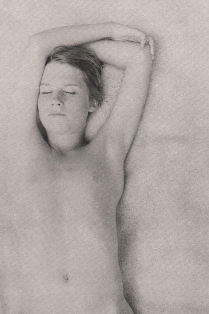 JOYCE TENNESON - Alexander, 1984: Artist: JOYCE TENNESON Print Title: Alexander, 1984 Medium: Sheet-fed Gravure Printing Date: 1985 Printed in France Image size approx. 6.5 x 10 inches Joyce Tenneson is an American fine art photograph