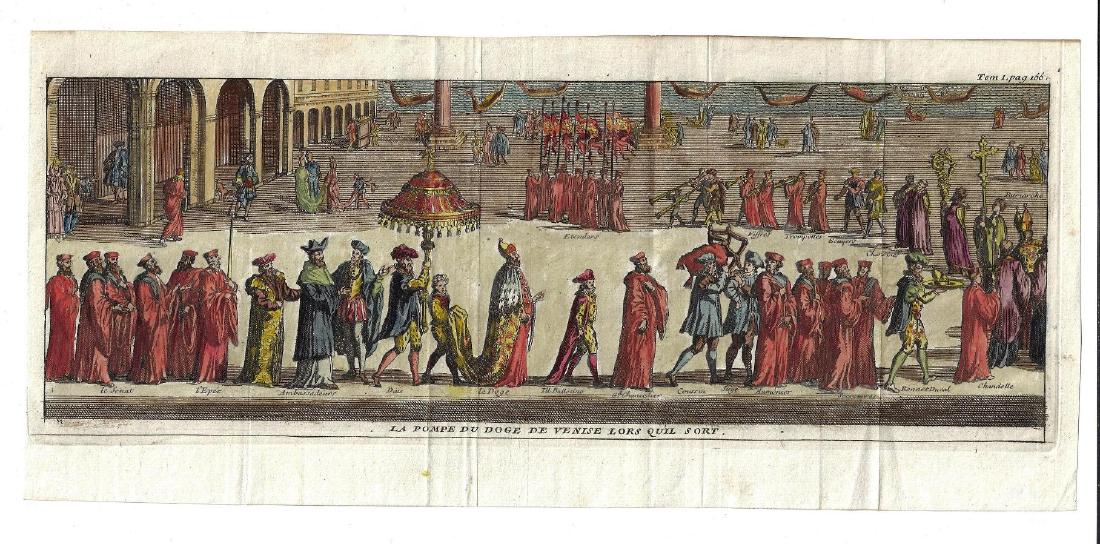 18th C Handcolored Le Pompe Doge Du Venice (1 of 1)