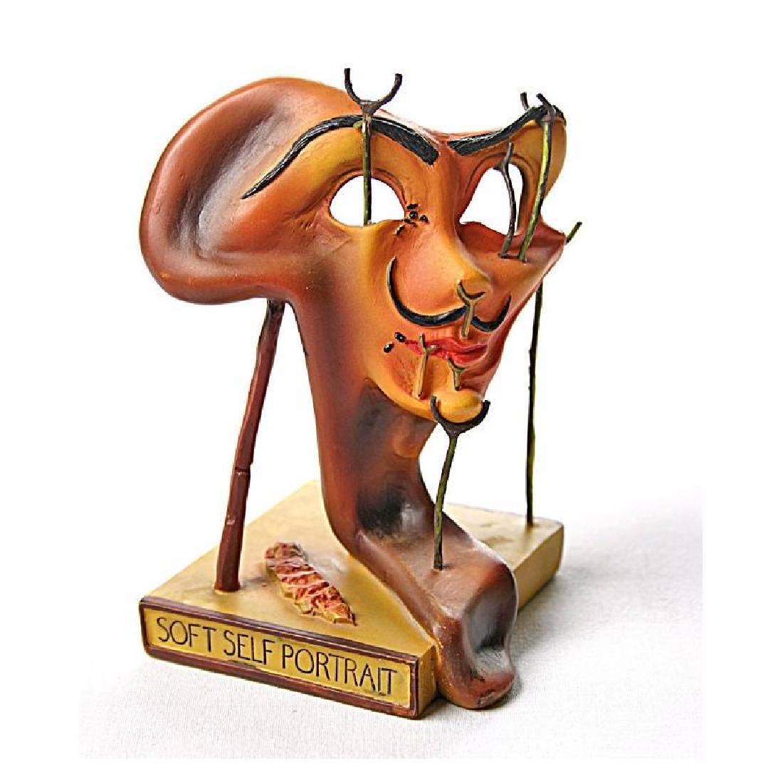 After Salvador Dali: Soft Self Portrait statue: Item: After Salvador Dali: Soft Self Portrait statue Maker: Mouseion Collection Origin: Netherlands Date/Period: 2017 Materials: Polystone Size: H. 3.54 x W. 2.36 inch Soft Self Portrait inspired by t