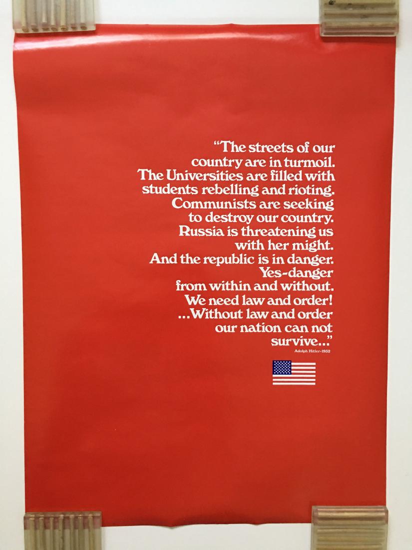 RARE - ADOLF HITLER - LAW AND ORDER: ADOLF HITLER - LAW AND ORDER - MOST POSTERS IN THIS SALE ARE NEW OLD STOCK - AND STILL SEALED! PURCHASED FROM A HEAD SHOP THAT CLOSED IN THE 1970's. We have multiple dozens of each of these posters. T