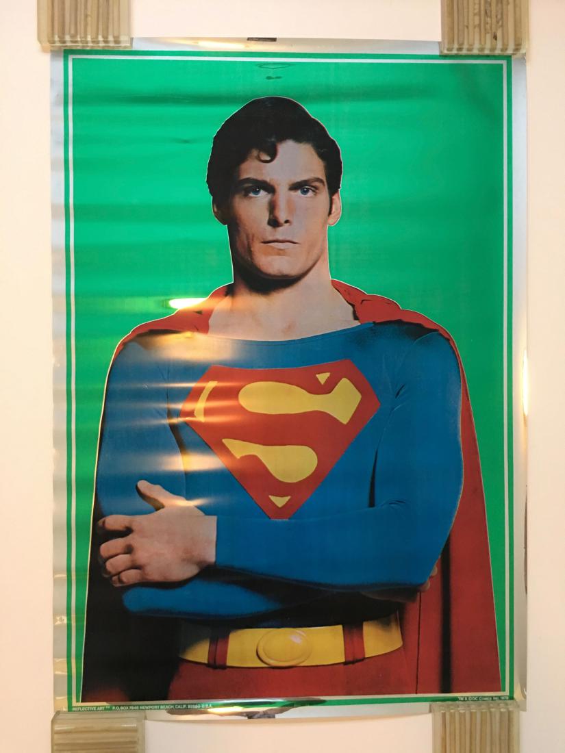 RARE - lot of 2 SUPERMAN FOIL POSTERS (1 of 2)