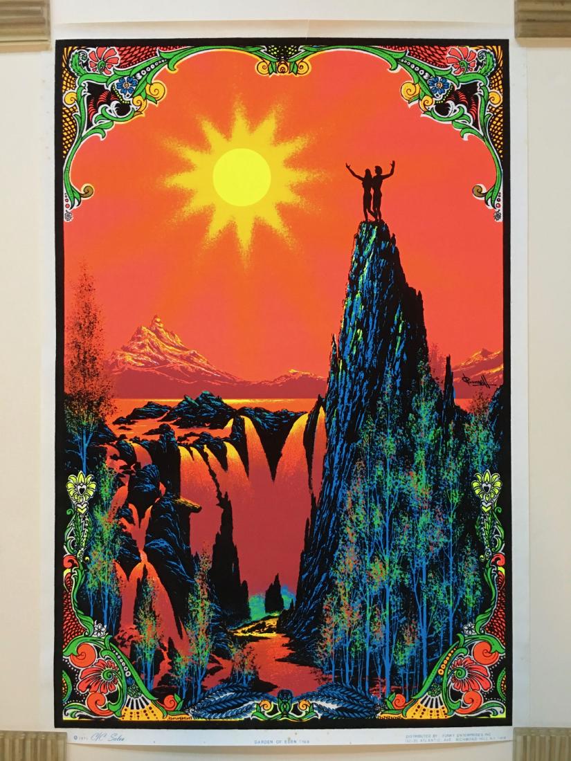Garden of Eden - Blacklight - 1971 - C/C Sales - Funky: Garden of Eden - Blacklight - 1971 - C/C Sales - Funky Enterprises. MOST POSTERS IN THIS SALE ARE NEW OLD STOCK - AND STILL SEALED! PURCHASED FROM A HEAD SHOP THAT CLOSED IN THE 1970's. We have multip