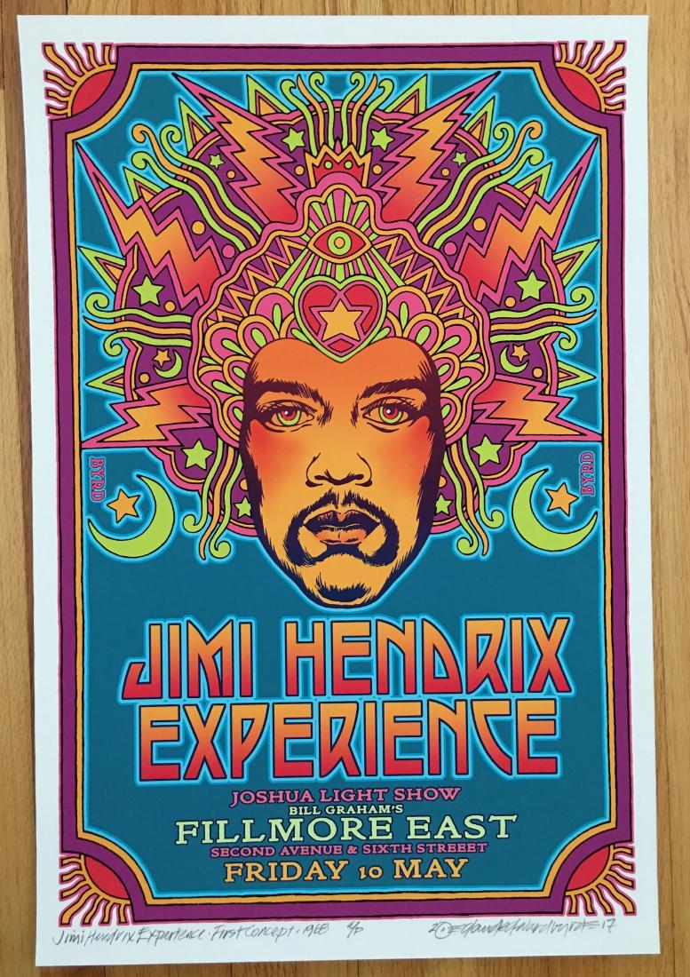 DAVID BYRD - Jimi Hendrix - Signed Artists Proof (1 of 1)