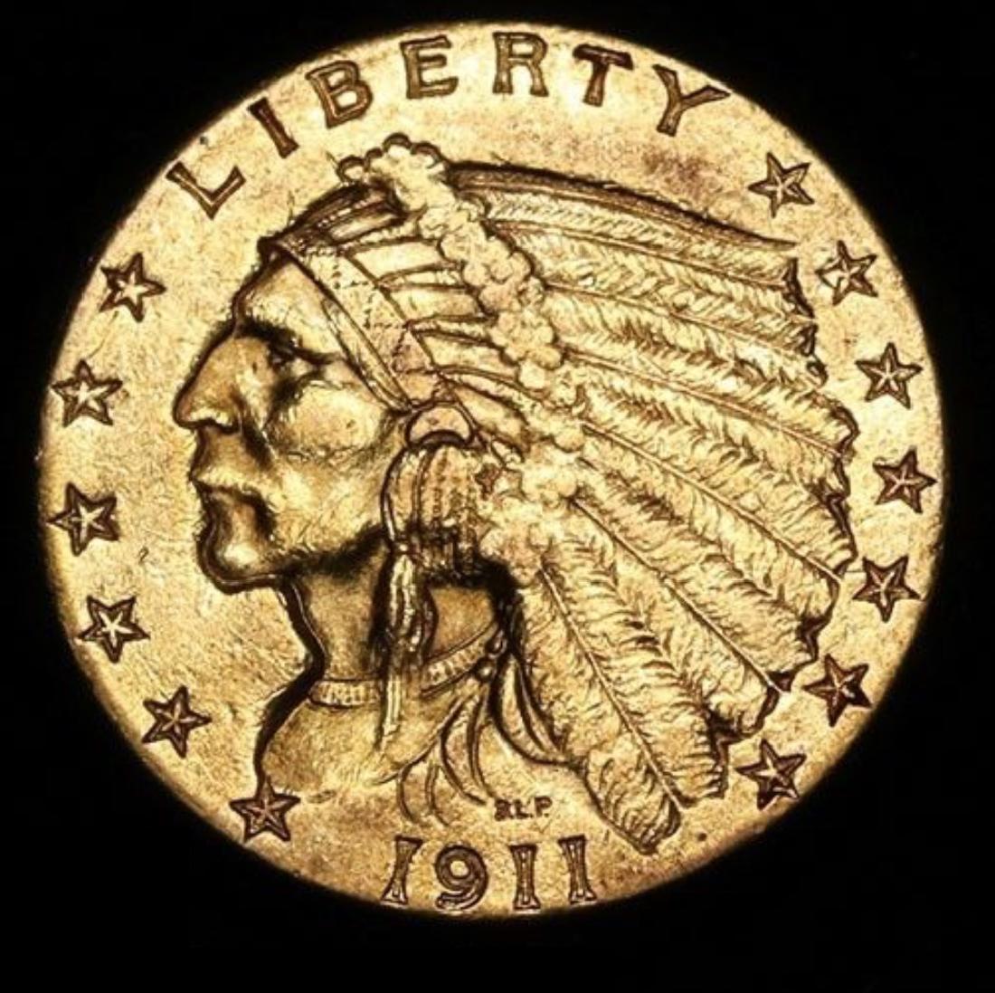 1911 Gold Quarter Eagle 2 1/2 Dollar - BU (1 of 2)