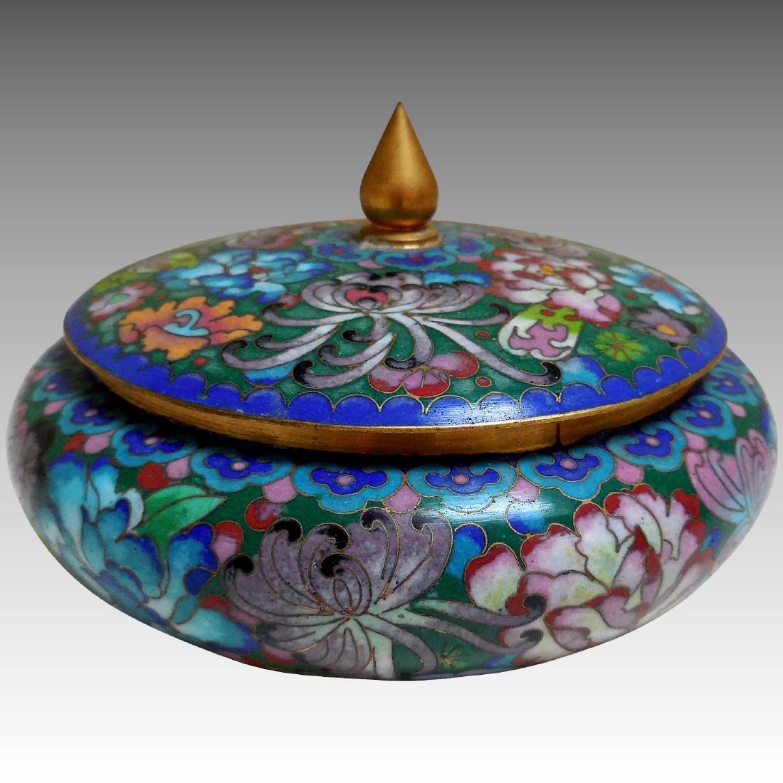 Lady's Cloisonne Powder Box (1 of 8)