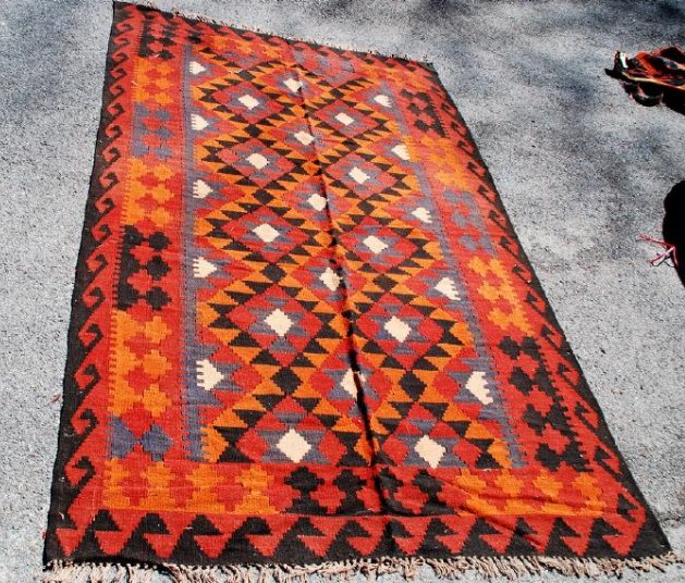 Vintage Afghan Kilim Rug 8x5 (1 of 4)