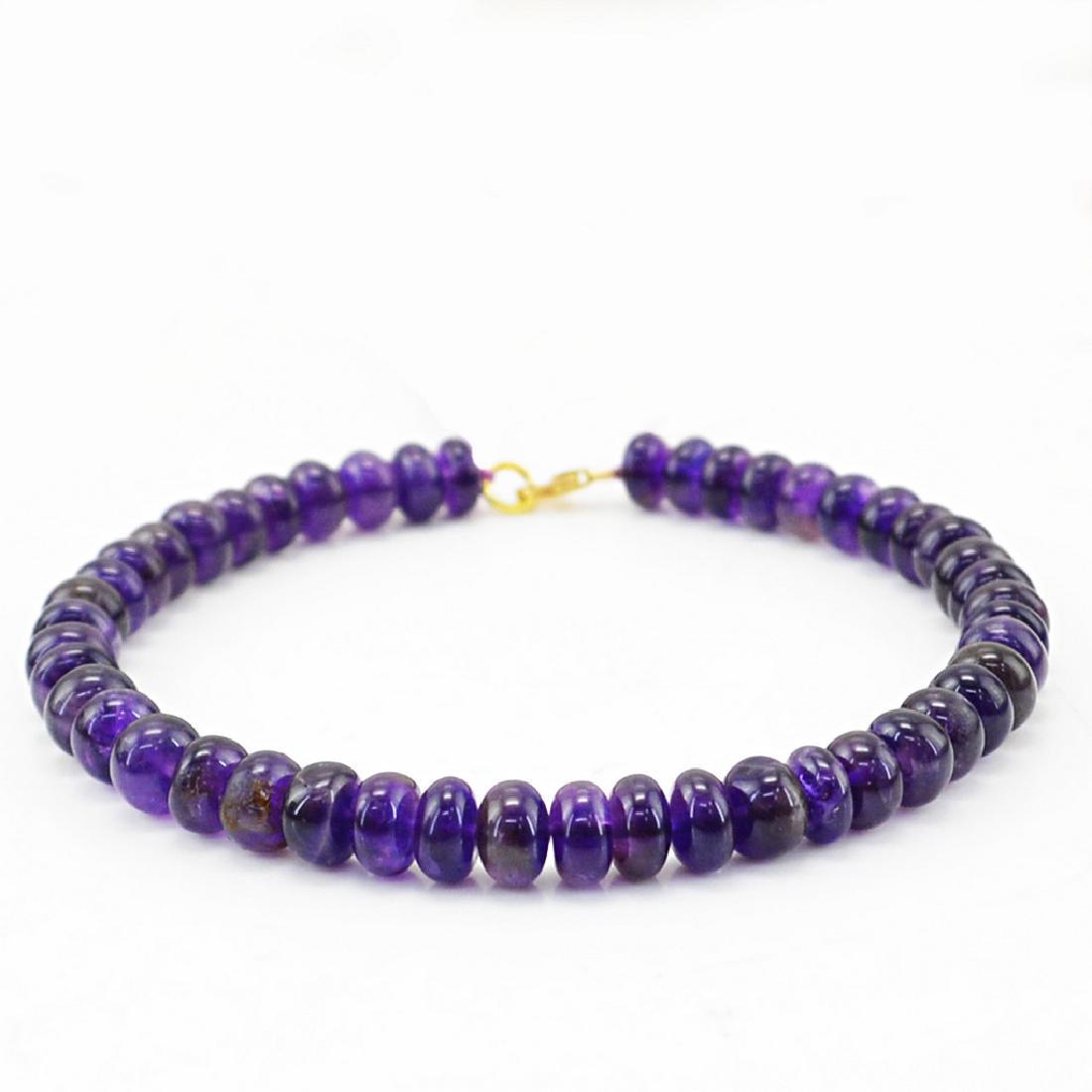 Amethyst  Bracelet with 18 kt (750/1000) gold Clasp, (1 of 1)