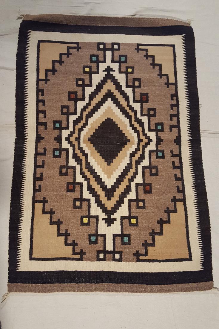 Navajo Two Grey Hills Rug Ca 1940's (1 of 6)