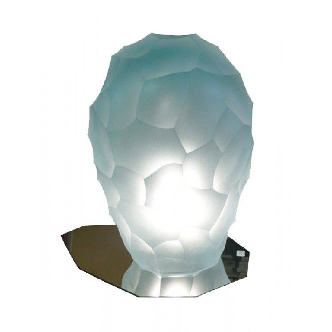 Giorgio Vigna Glass Vase Luce Siderale: Title: Luce Siderale Maker: Giorgio Vigna Origin: Venini Date/Period: 2006 Materials: glass Size: 23x33h cm 35 Vaso Luce Siderale cristallo/acquamare n. 47/85 2006 Please note that this lot has a conf