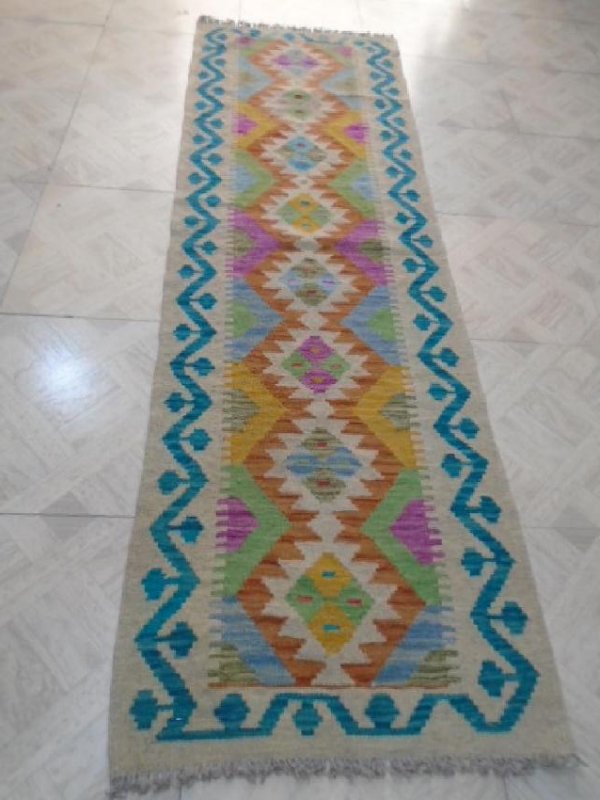 Hand Woven Chobi Runner Rug 6.7x2 (1 of 6)
