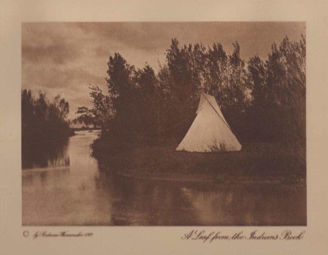 J.K. Dixon A Leaf from the Indian’s Book: Joseph K. Dixon. “A Leaf from the Indian’s Book.” From The Vanishing Race. The Last Great Indian Council. 1914. Sepia-toned photogravure. 4 1/4 x 7. Very good condition. Please note that this lo