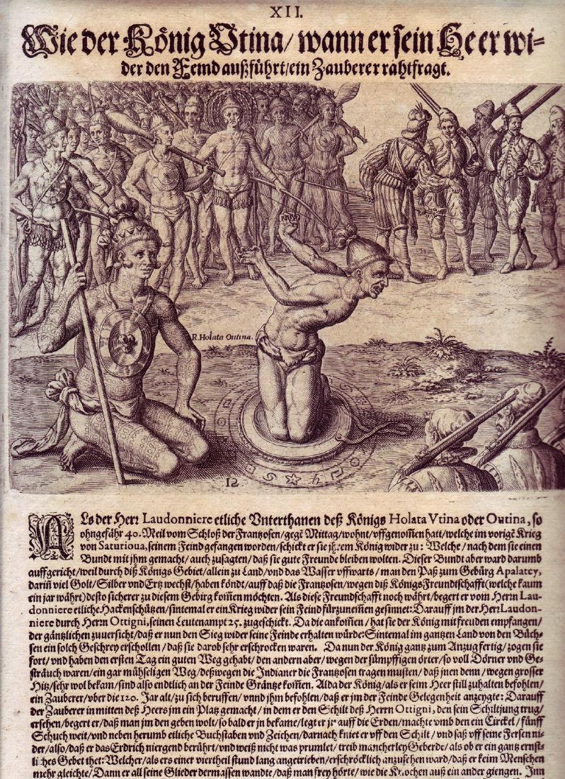 de Bry: Florida Indian Chief Consults a Sorcerer (1 of 1)