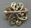 Art Nouveau 14K Gold Green Enamel Diamond Brooch - 5
