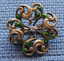 Art Nouveau 14K Gold Green Enamel Diamond Brooch - 7