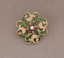 Art Nouveau 14K Gold Green Enamel Diamond Brooch - 9