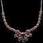 Vintage 24K Yellow Gold Red Garnet Necklace