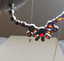 Vintage 24K Yellow Gold Red Garnet Necklace - 8
