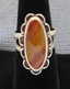 Vintage Sterling Silver Desert Jasper Southwestern Ring - 4