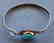 Vintage Sterling Silver Kingman Turquoise Bracelet - 7