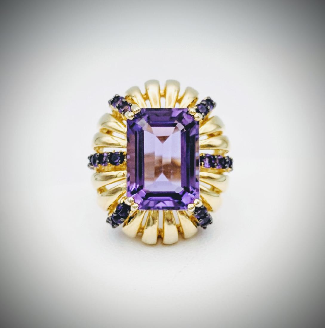 Gold Plated Amethyst Ring (1 of 4)