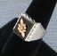 Sterling Silver Black Onyx Diamond Large Men's Ring - 4