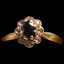 18K Yellow Gold Blue Sapphire Ring
