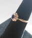 18K Yellow Gold Blue Sapphire Ring - 4
