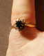 18K Yellow Gold Blue Sapphire Ring - 9