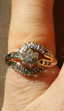 19K Gold Diamond Cluster Ring, .75ctw - 7