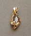 Vintage 14K Yellow Gold Marquise Diamond Pendant - 2