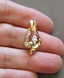 Vintage 14K Yellow Gold Marquise Diamond Pendant - 9