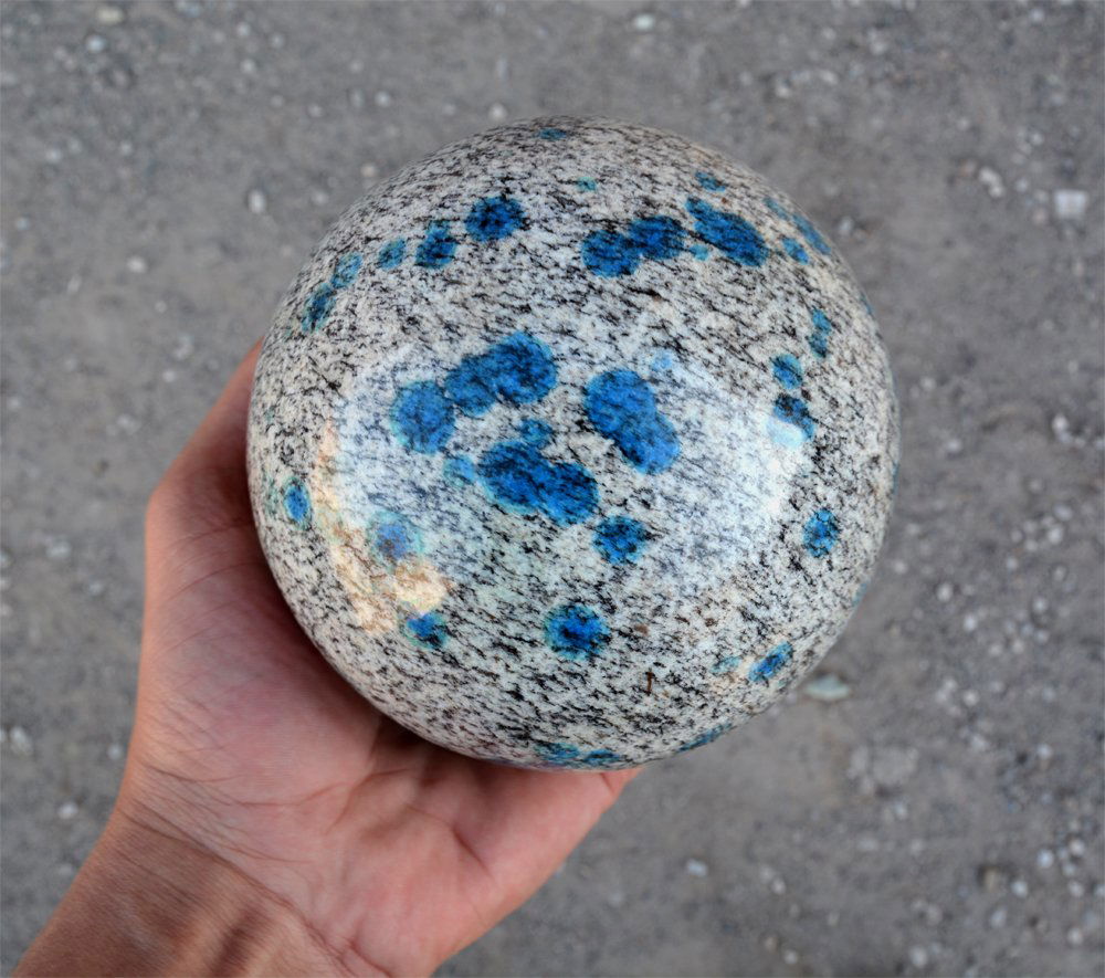 Rare Azurite In Granite Sphere~Pakistan (1 of 4)