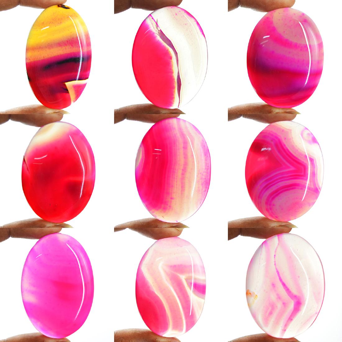 Pink Onyx Oval Shape Gem Lot (1 of 10)