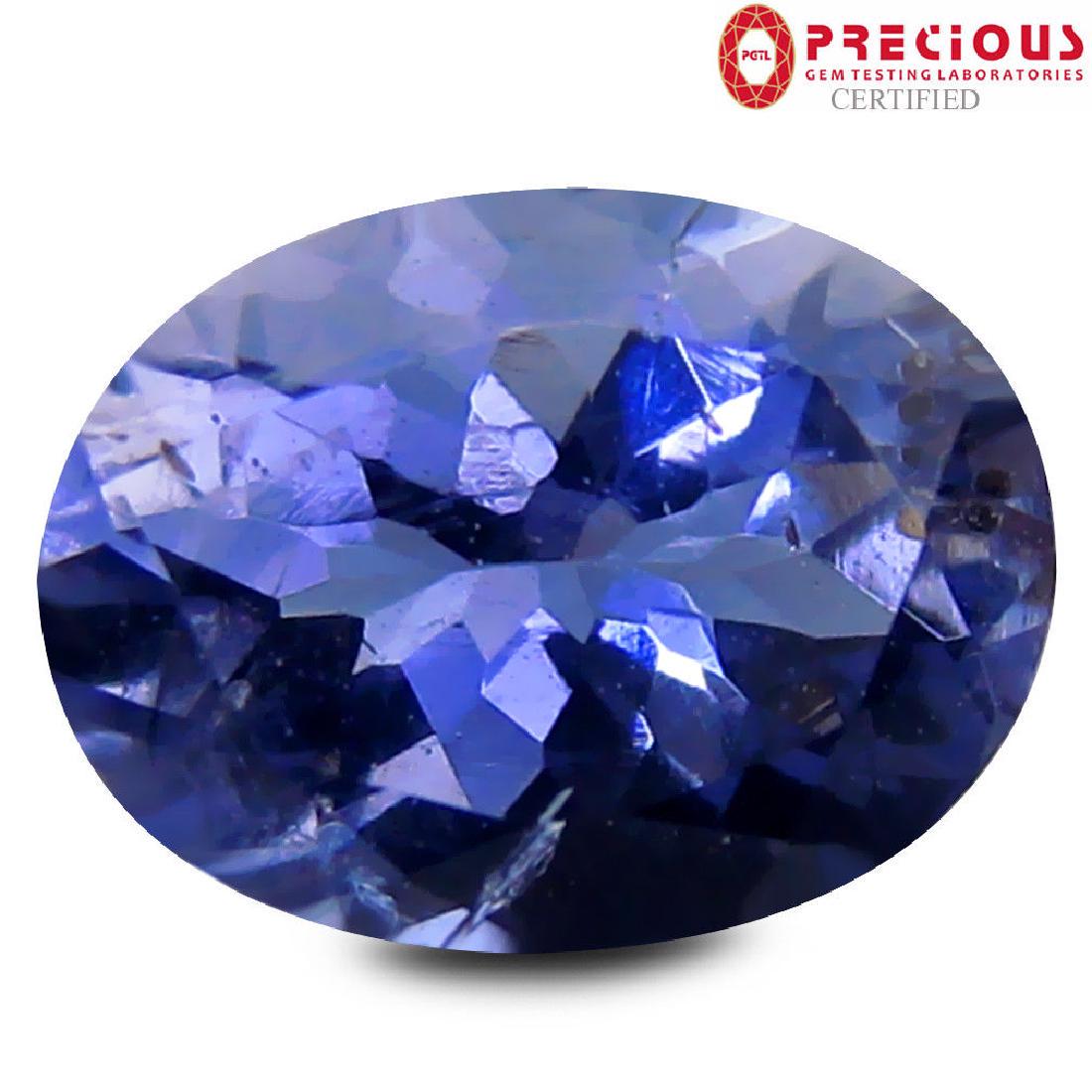 1.47 ct PGTL Certified Un-Heated Blue Iolite: Gem Type: Iolite Certified By: PGTL - PGTL Precious Gem Testing Laboratory Transparency: Transparent Total Carat Weight (TCW): 1.47 Cut Grade: Excellent Size: 9.01 x 6.75 x 4.76 mm Certificate: PGTL C