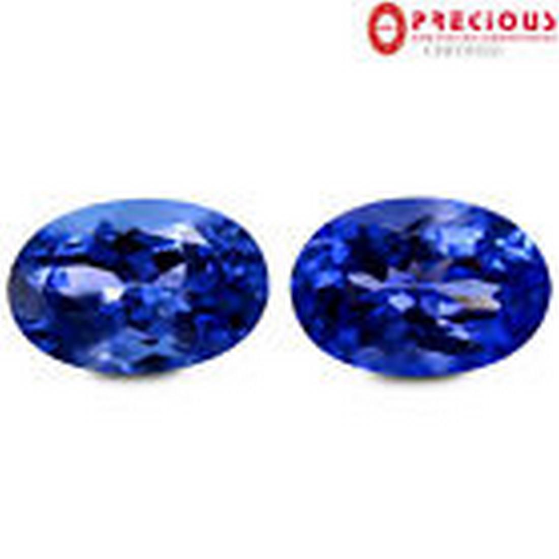 1.28 Ct  Tanzanite pair Certified PGTL Oval Shape (1 of 1)