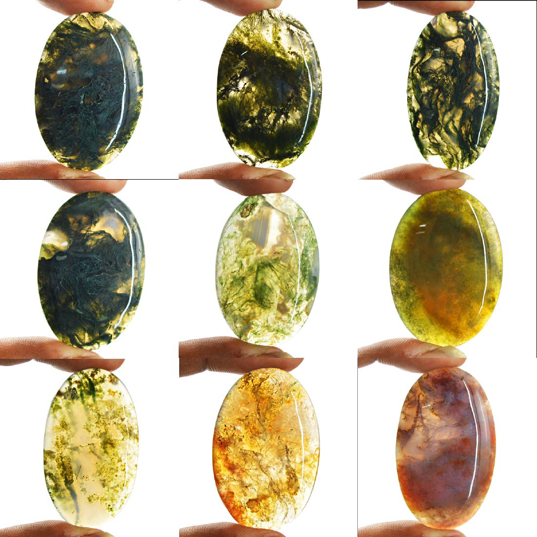 Multicolor Moss Agate Gem Lot (1 of 10)