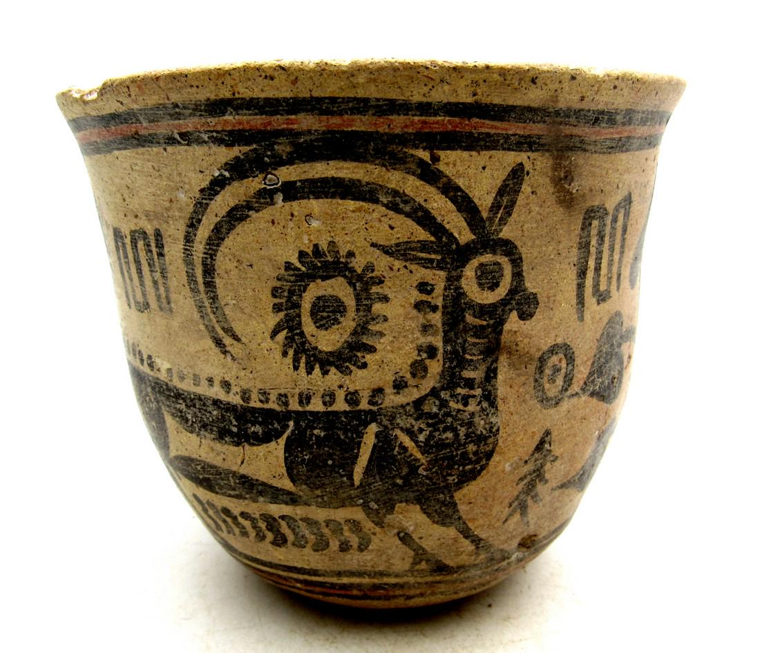 Ancient Indus Valley Terracotta Cup with Deer Motif (1 of 4)