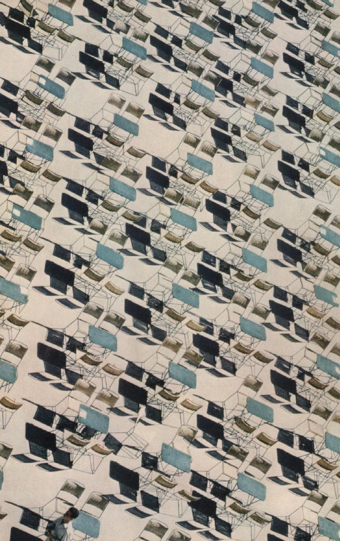 WILLIAM KLEIN - Empty Chairs: Artist: WILLIAM KLEIN Print Title: Empty Chairs Medium: Sheet-fed Gravure Printing Date: 1957 Printed in Switzerland Image Size Approx. 7 X 10 inches William Klein an American-born French photographer