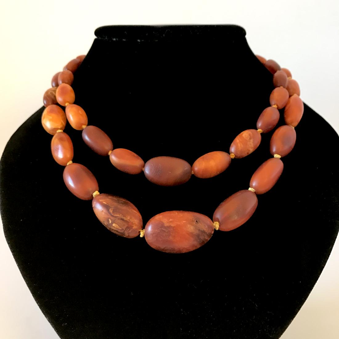 Antique Baltic Amber Necklace ca 1850 Dark Cognac (1 of 10)