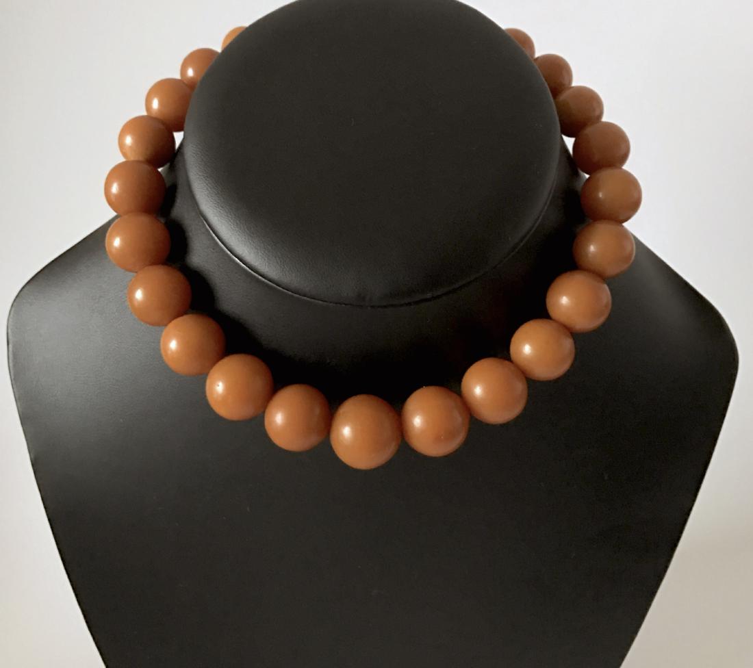 Rare Baltic Amber Necklace Art Deco Antique Toffee (1 of 9)