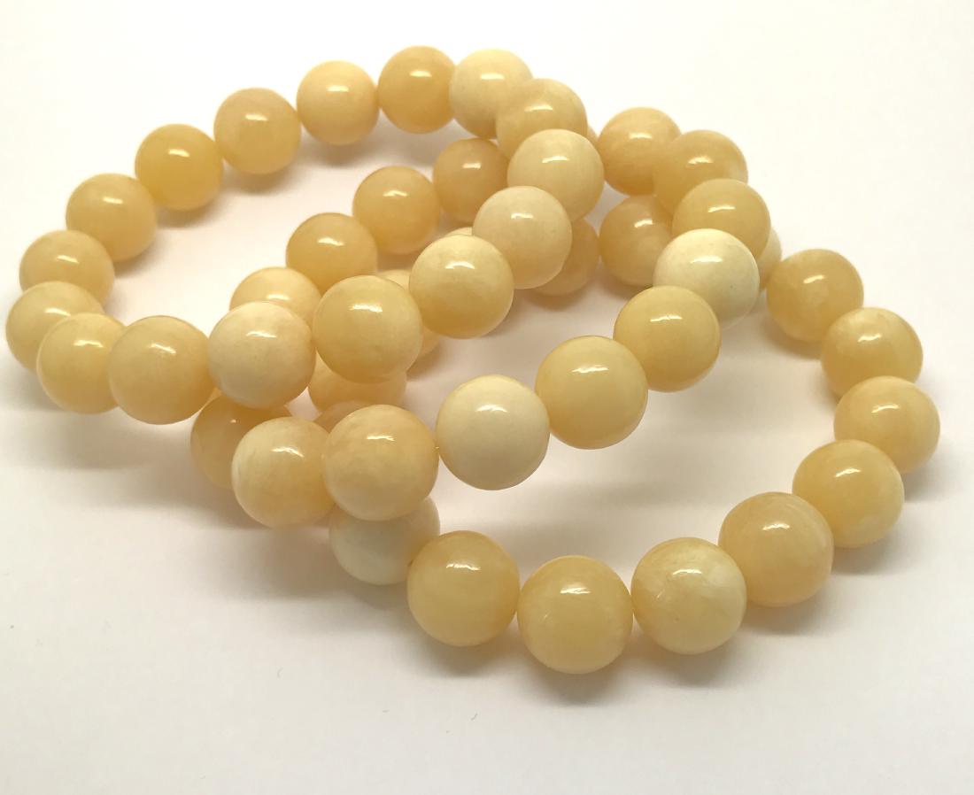 Baltic Amber Bracelet Set x3 Milky White Colour (1 of 5)