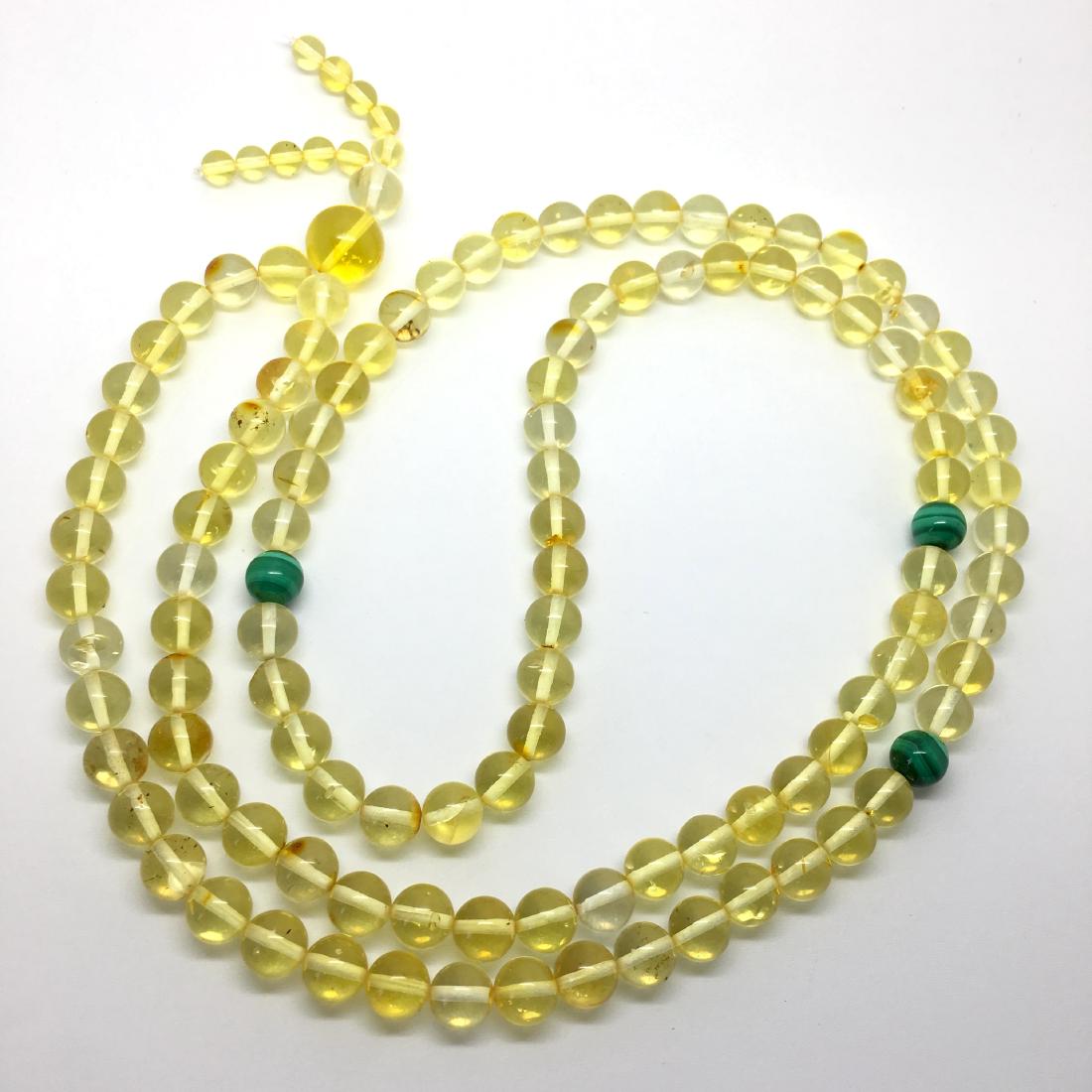 Baltic Amber Lucky Mala Lemon Colour with Green (1 of 10)