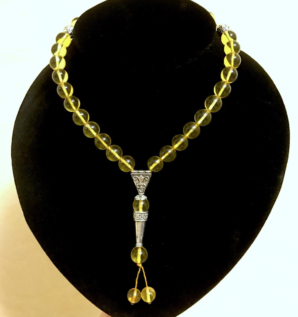 Baltic Amber Muslim Rosary Tesbih Lemon Colour With (1 of 9)