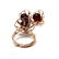 24K gold plated silver Baltic amber ring earrings set - 7