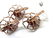 24K gold plated silver Baltic amber ring earrings set - 8