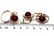 24K gold plated silver Baltic amber ring earrings set - 9