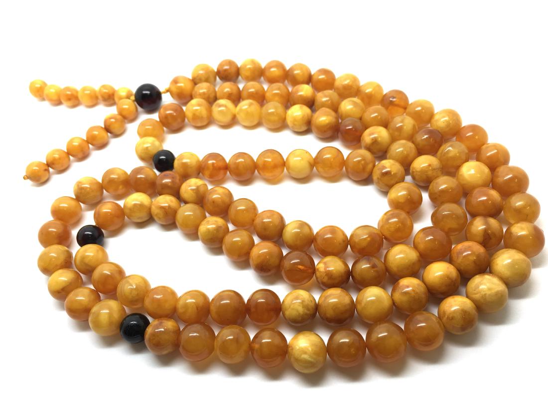 Baltic Amber Rosary Lucky Mala Egg Yolk (1 of 10)