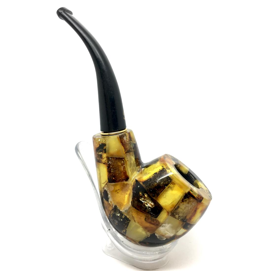 Baltic Amber Pipe Multicolor (set), handmade (1 of 10)